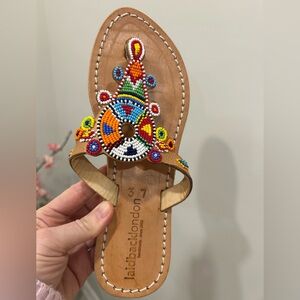 Laidback London leather sandals